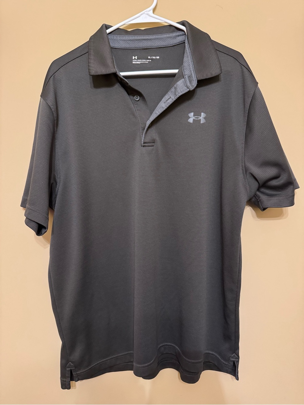 Under Armour Men's Dark Gray Short-Sleeve Polo